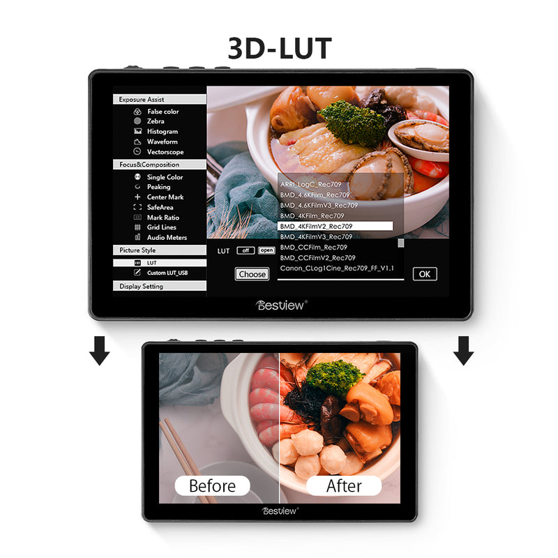 Desview R7 7" IPS On-Camera Monitor 1920x1080 4K HDMI Touch Screen with 3D LUT Support